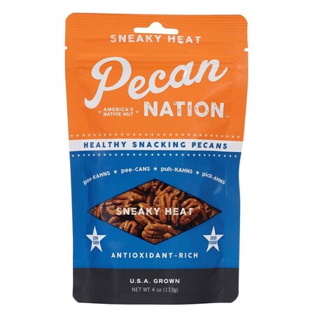 Pecan Nation Sneaky Heat Pecans 4 oz Pouch PNSH4.8